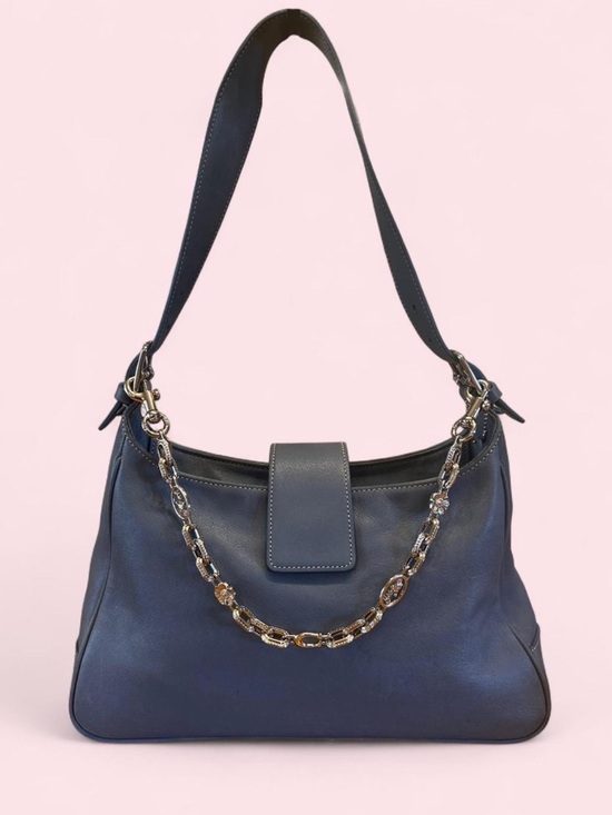 Coach Handbags - Coach Hampton Hobo Blue Leather
Shoulder Bag Vintage 7783+ Chain